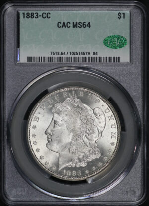Obverse of this 1883-CC Morgan Dollar CACG MS-64