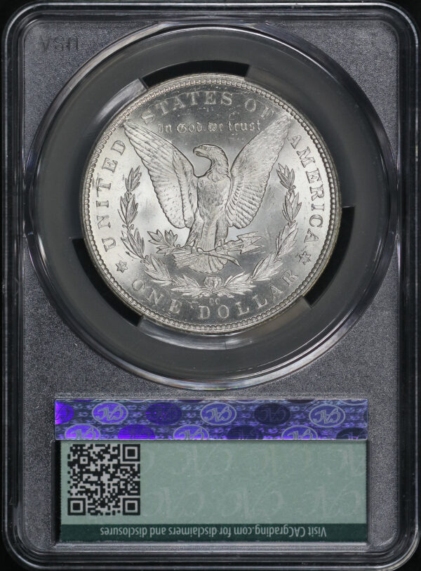 Reverse of this 1883-CC Morgan Dollar CACG MS-64