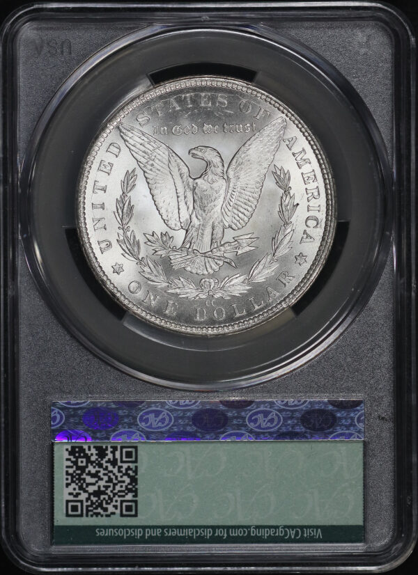 Reverse of this 1883-CC Morgan Dollar CACG MS-64