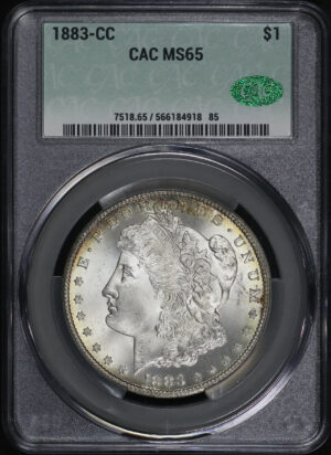 Obverse of this 1883-CC Morgan Dollar CACG MS-65