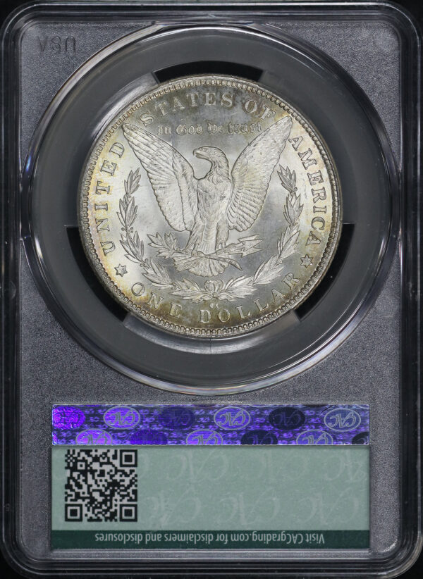 Reverse of this 1883-CC Morgan Dollar CACG MS-65