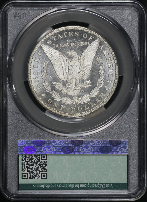 Reverse of this 1883-CC Morgan Dollar CACG MS-62 PL