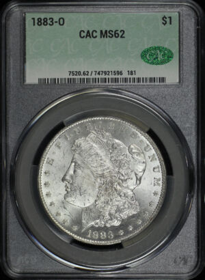 Obverse of this 1883-O Morgan Dollar CACG MS-62