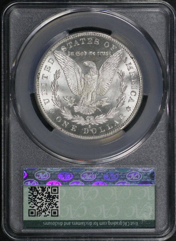 Reverse of this 1883-S Morgan Dollar CACG MS-63