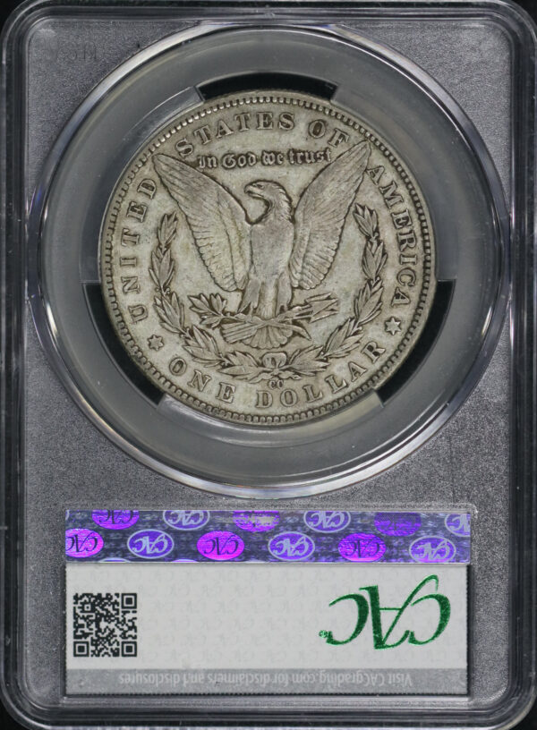 Reverse of this 1884-CC Morgan Dollar CACG VF-35