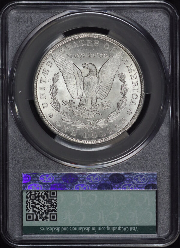 Reverse of this 1884-CC Morgan Dollar CACG MS-64