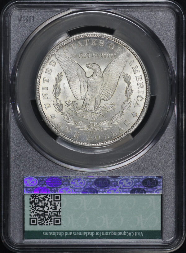 Reverse of this 1884-CC Morgan Dollar CACG MS-64