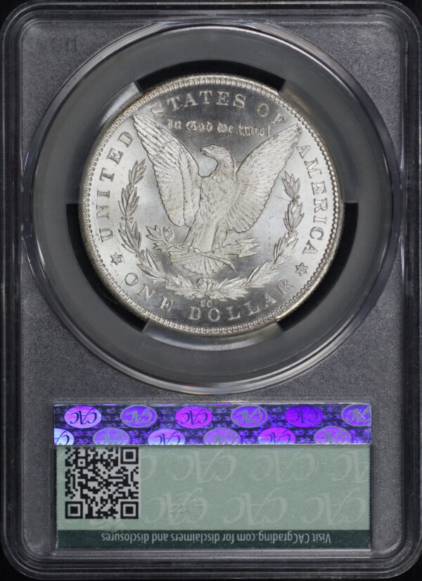Reverse of this 1884-CC Morgan Dollar CACG MS-64