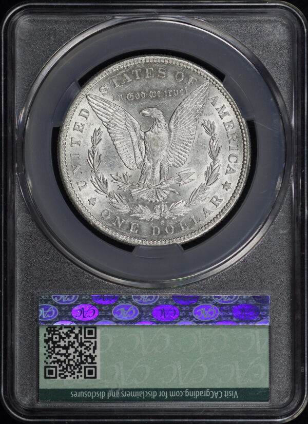 Reverse of this 1884-S Morgan Dollar CACG AU-55