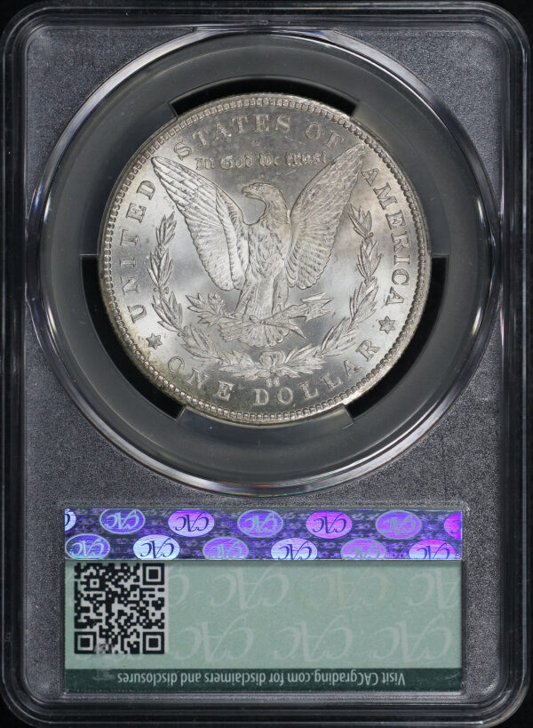 Reverse of this 1885-CC Morgan Dollar CACG MS-63
