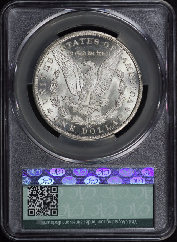 Reverse of this 1885-CC Morgan Dollar CACG MS-63+