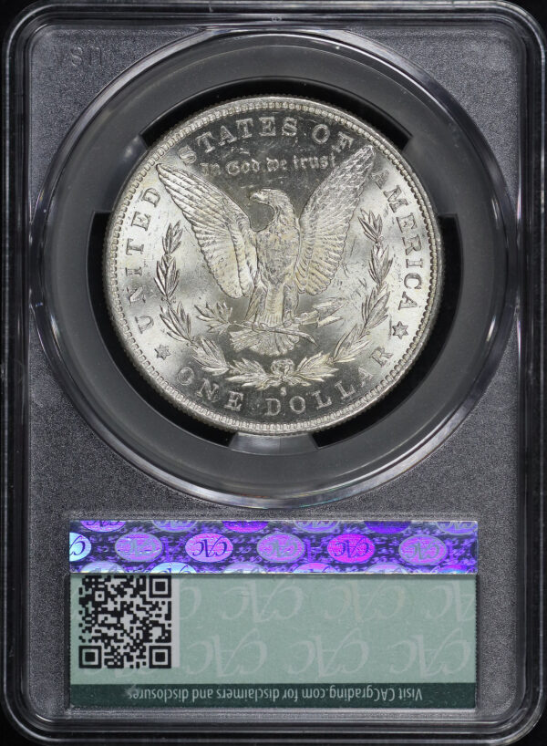 Reverse of this 1885-S Morgan Dollar CACG MS-63