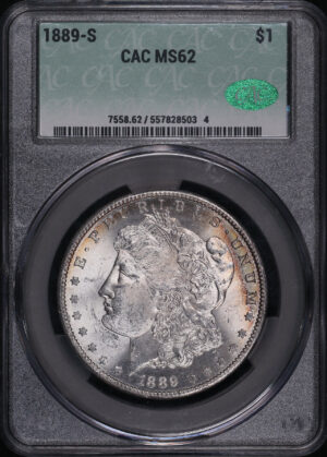 Obverse of this 1889-S Morgan Dollar CACG MS-62