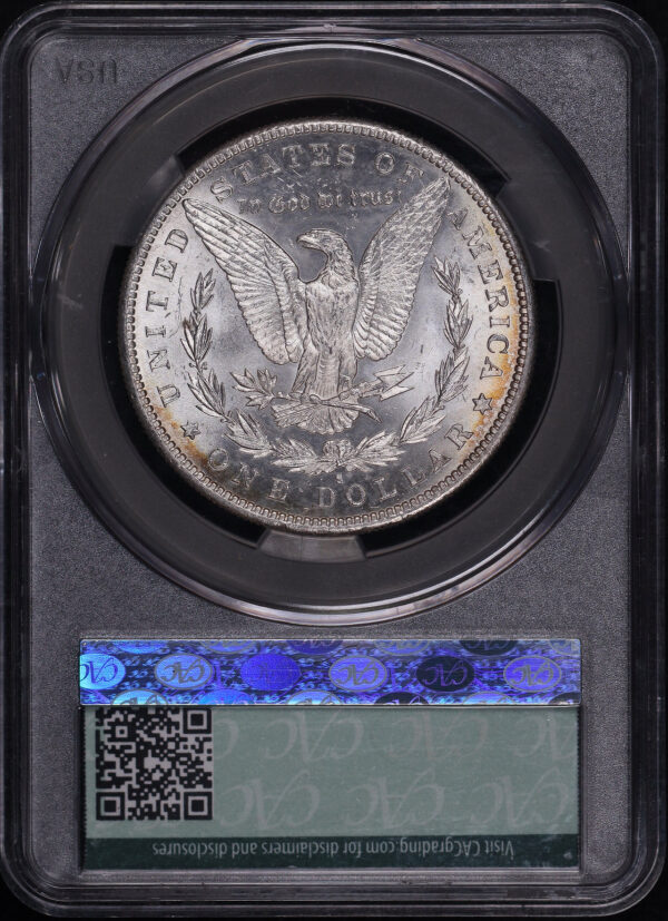 Reverse of this 1889-S Morgan Dollar CACG MS-62
