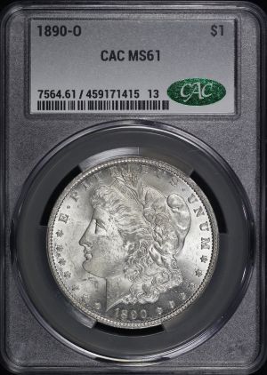 Obverse of this 1890-O Morgan Dollar CACG MS-61
