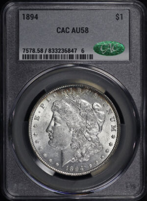 Obverse of this 1894 Morgan Dollar CACG AU-58
