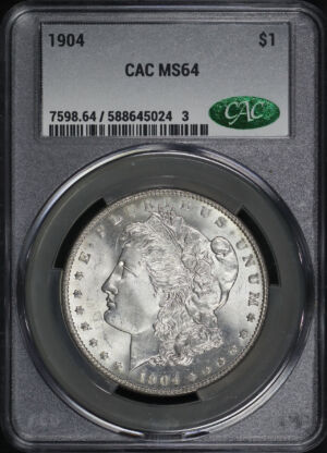 Obverse of this 1904 Morgan Dollar CACG MS-64