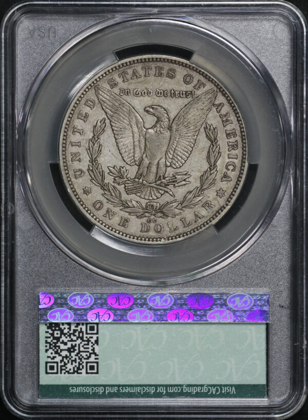 Reverse of this 1892-CC Morgan Dollar CACG XF-40