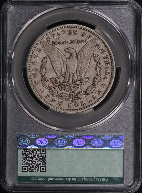 Reverse of this 1893-CC Morgan Dollar CACG XF-40