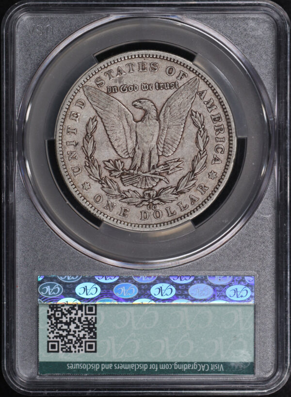 Reverse of this 1893-CC Morgan Dollar CACG XF-40
