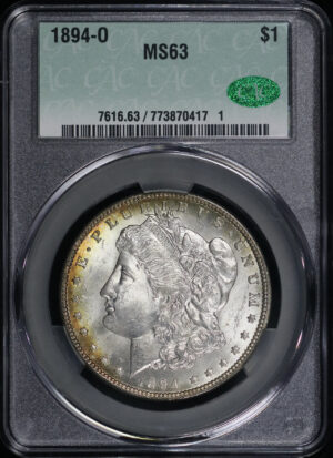 Obverse of this 1894-O Morgan Dollar CACG MS-63
