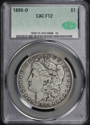 Obverse of this 1895-O Morgan Dollar CACG F-12