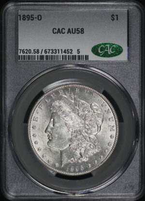 Obverse of this 1895-O Morgan Dollar CACG AU-58