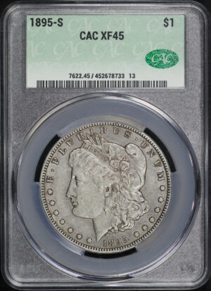 Obverse of this 1895-S Morgan Dollar CACG XF-45
