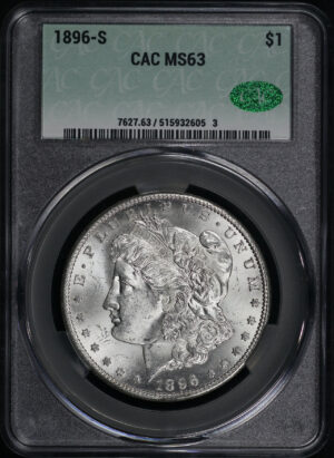 Obverse of this 1896-S Morgan Dollar CACG MS-63