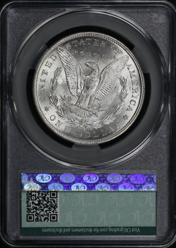 Reverse of this 1896-S Morgan Dollar CACG MS-63