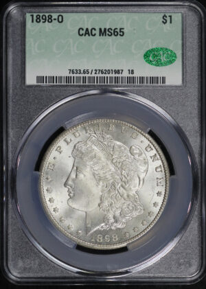 Obverse of this 1898-O Morgan Dollar CACG MS-65