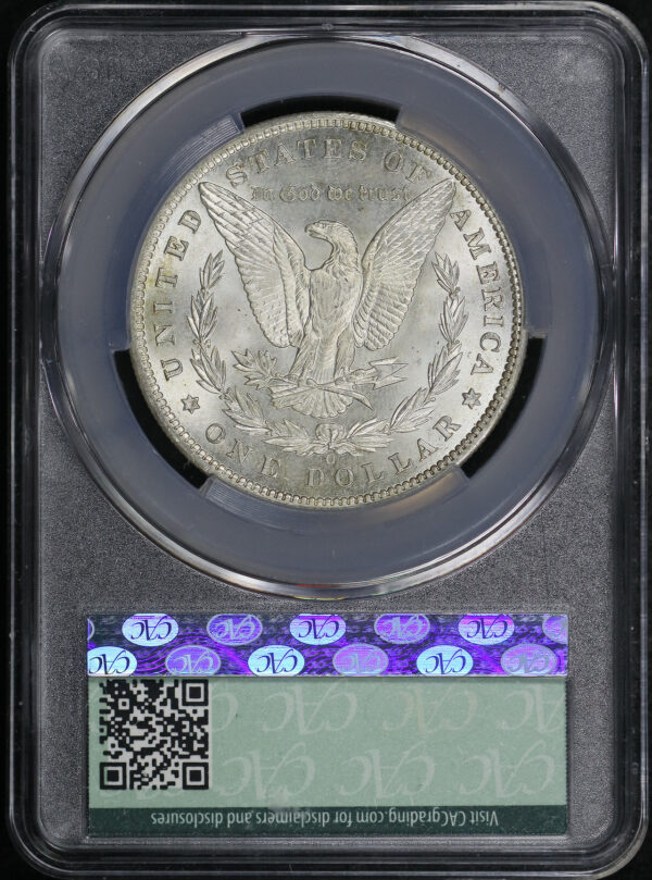 Reverse of this 1898-O Morgan Dollar CACG MS-65