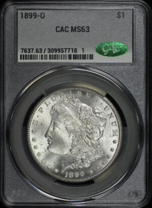 Obverse of this 1899-O Morgan Dollar CACG MS-63