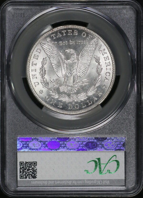 Reverse of this 1899-S Morgan Dollar CACG MS-64