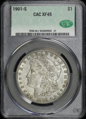 Obverse of this 1901-S Morgan Dollar CACG XF-45
