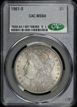 Obverse of this 1901-S Morgan Dollar CACG MS-64