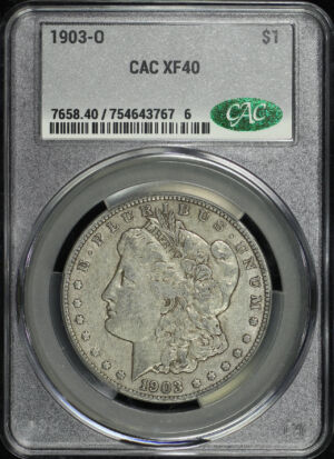 Obverse of this 1903-O Morgan Dollar CACG XF-40