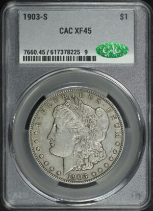 Obverse of this 1903-S Morgan Dollar CACG XF-45