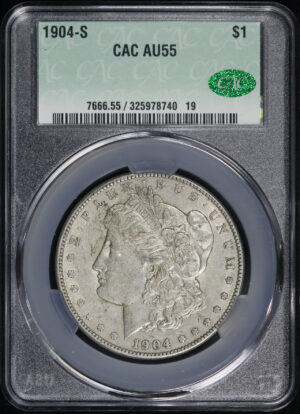 Obverse of this 1904-S Morgan Dollar CACG AU-55