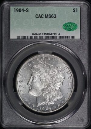 Obverse of this 1904-S Morgan Dollar CACG MS-63