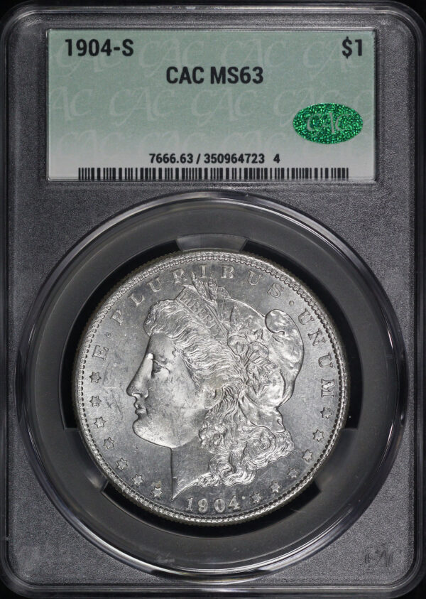 Obverse of this 1904-S Morgan Dollar CACG MS-63