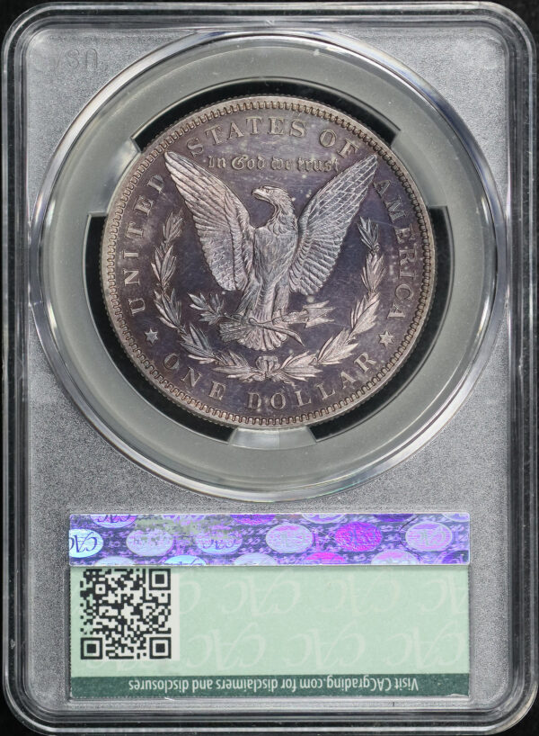 Reverse of this 1886 Morgan Dollar CACG MS-61
