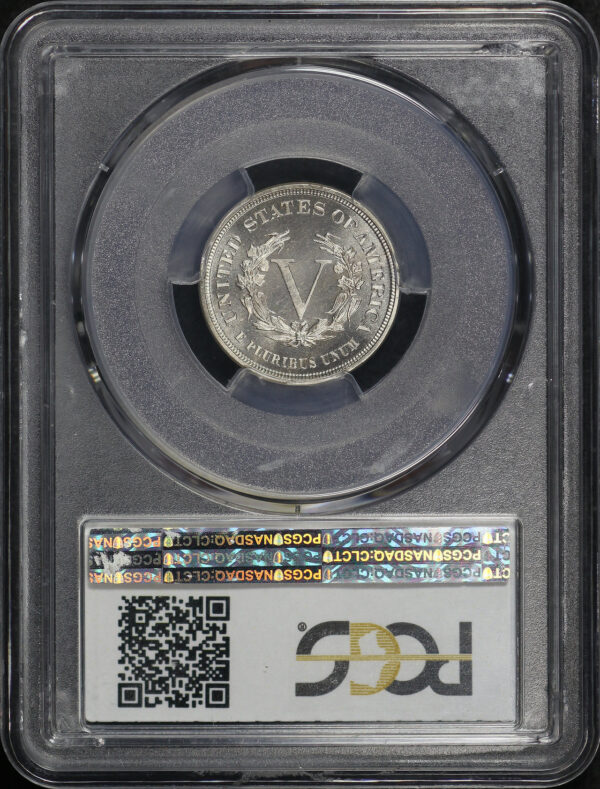 Reverse of this 1883 Liberty Nickel No Cents PCGS PR-66+ CAM CAC