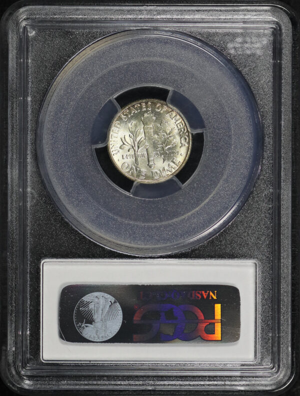 Reverse of this 1953 Roosevelt Dime PCGS MS-66 FB