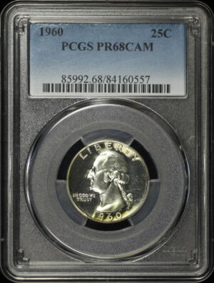 Obverse of this 1960 Washington Quarter PCGS PR-68 Cameo