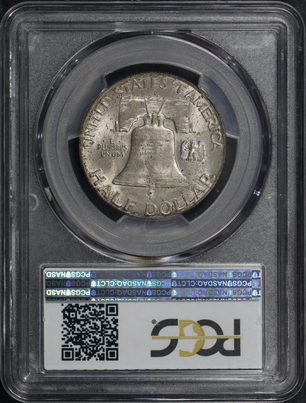 Reverse of this 1949-D Franklin Half Dollar PCGS MS-65 FBL