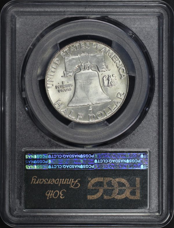 Reverse of this 1952-D Franklin Half Dollar PCGS MS-66 FBL