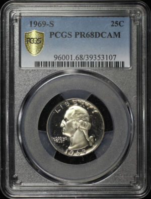 Obverse of this 1969-S Washington Quarter PCGS PR-68 DCAM