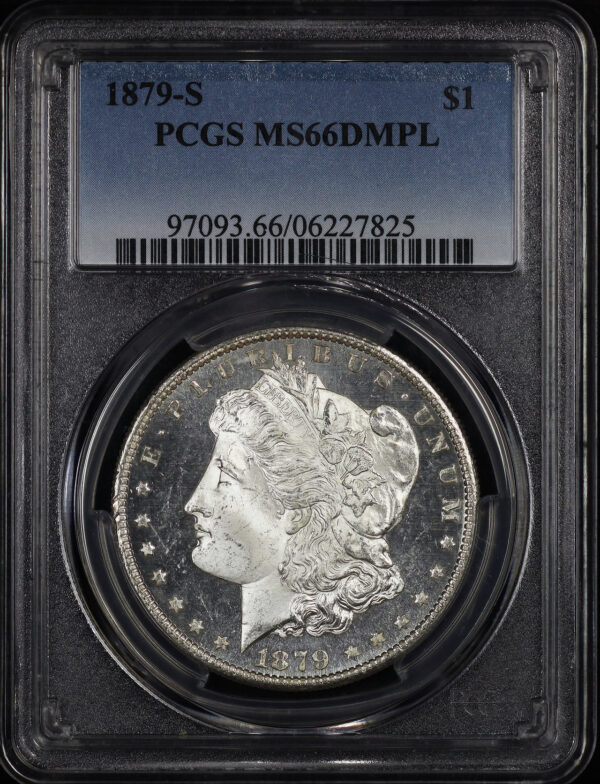 Obverse of this 1879-S Morgan Dollar PCGS MS-66 DMPL