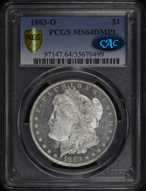 Obverse of this 1883-O Morgan Dollar PCGS MS-64 DMPL CAC